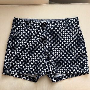 Women’s Navy and White Patterned Shorts